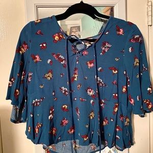 Floral tie top